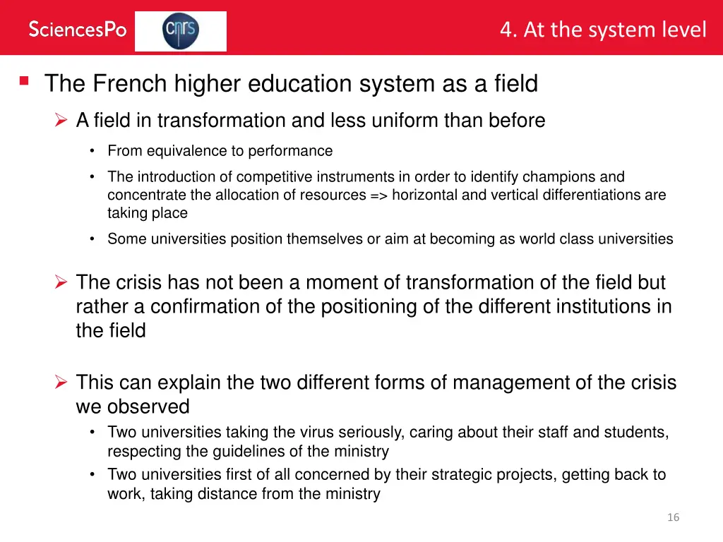 4 at the system level 1