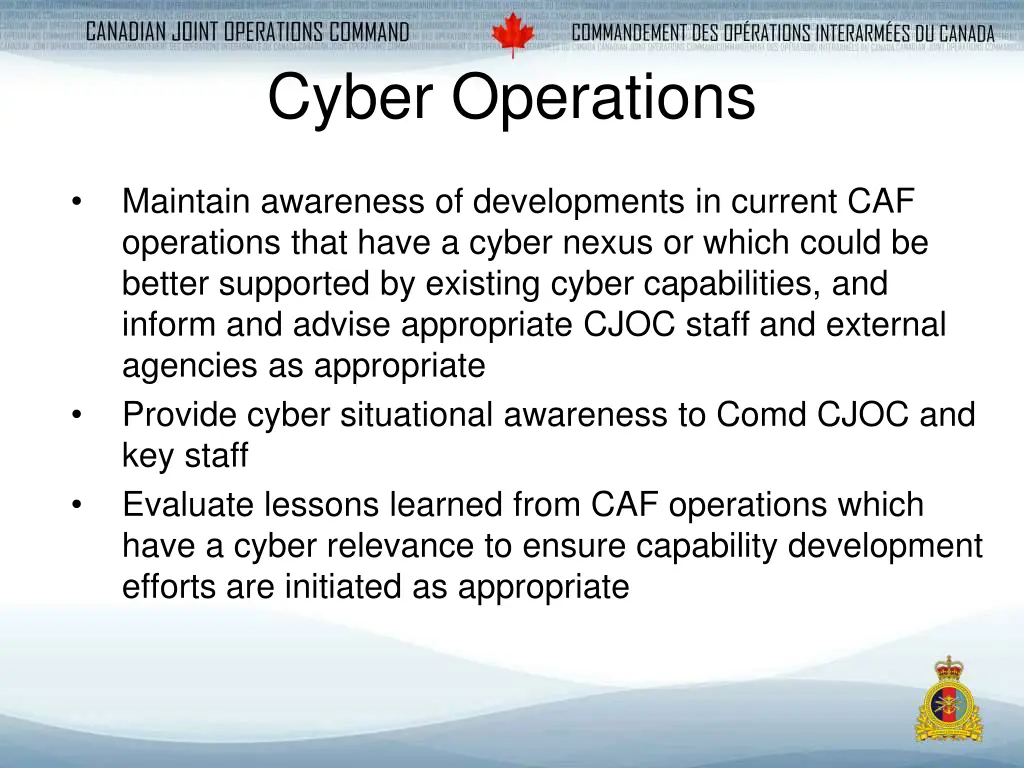 cyber operations