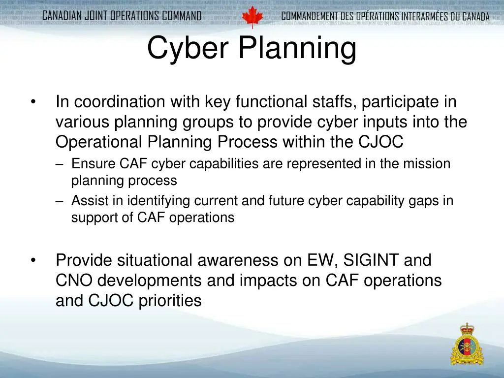 cyber planning