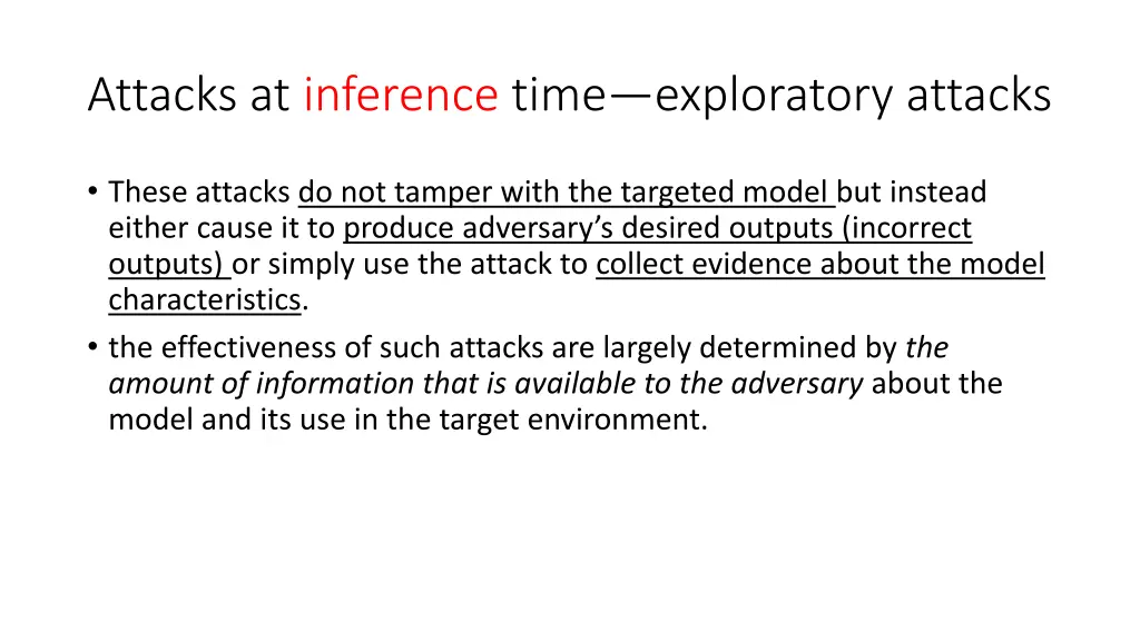 attacks at inference time exploratory attacks