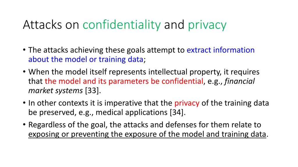 attacks on confidentiality and privacy