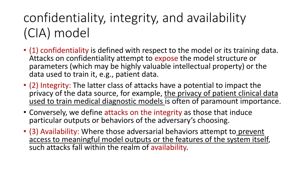 confidentiality integrity and availability