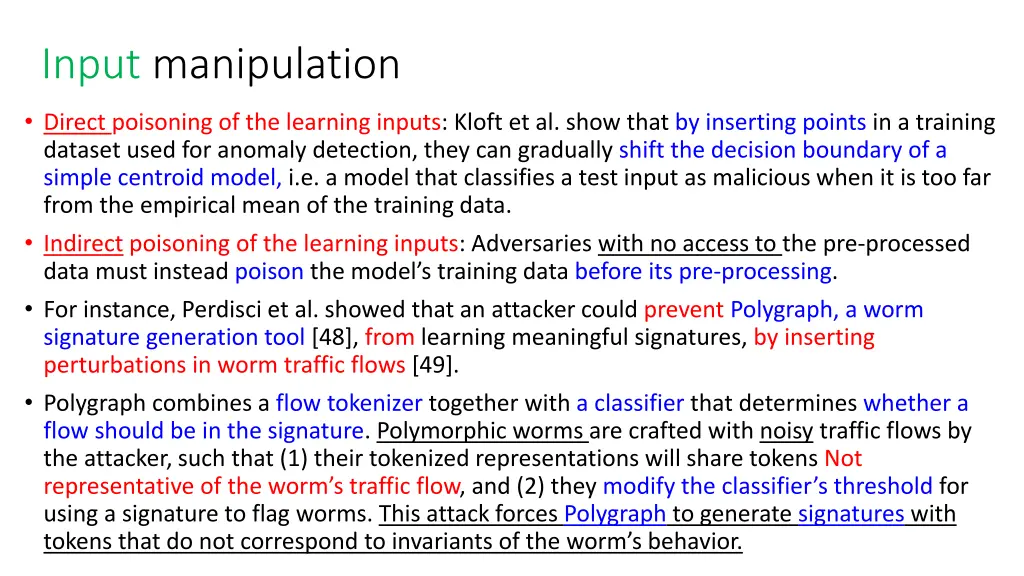 input manipulation