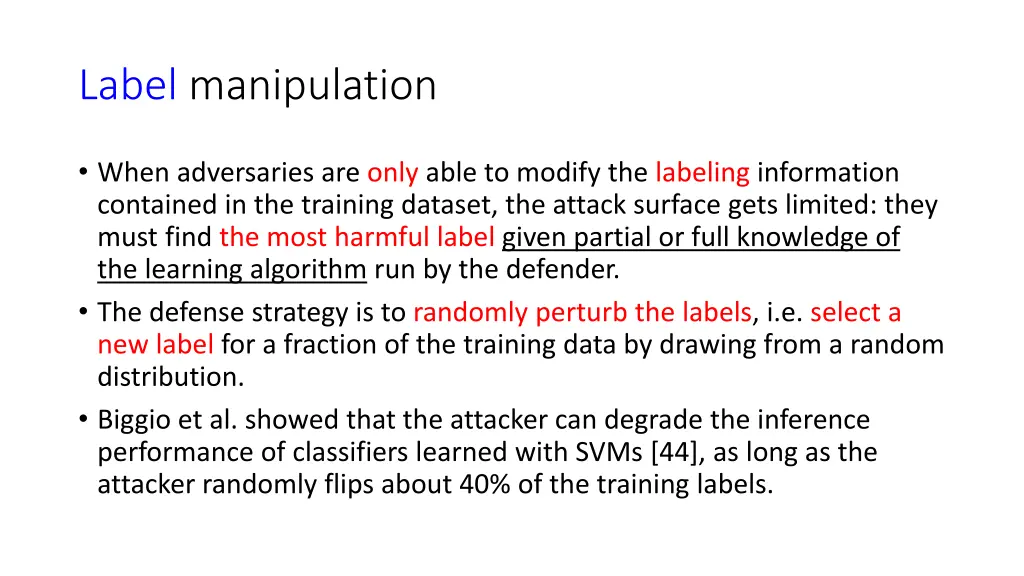 label manipulation