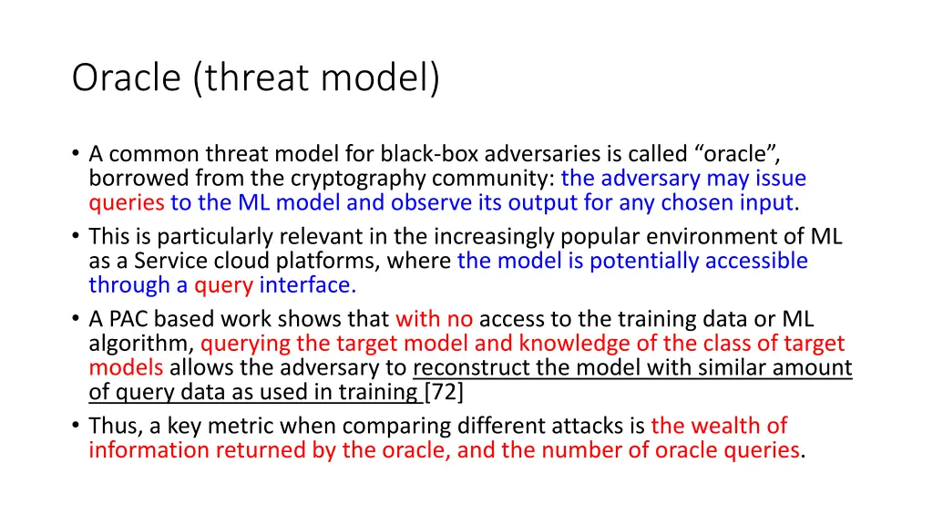oracle threat model