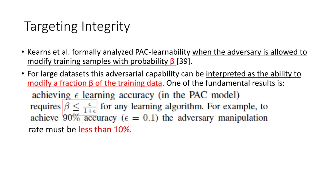 targeting integrity