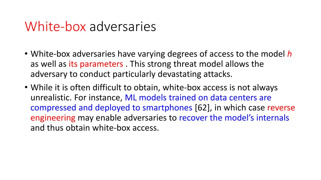 white box adversaries