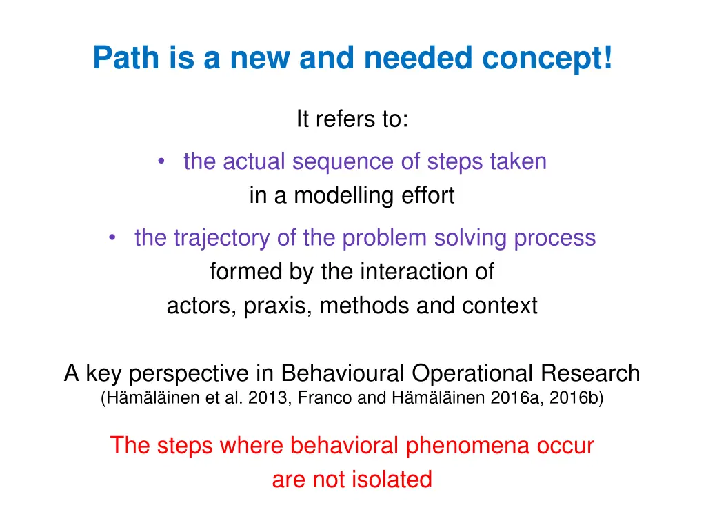 path is a new and needed concept