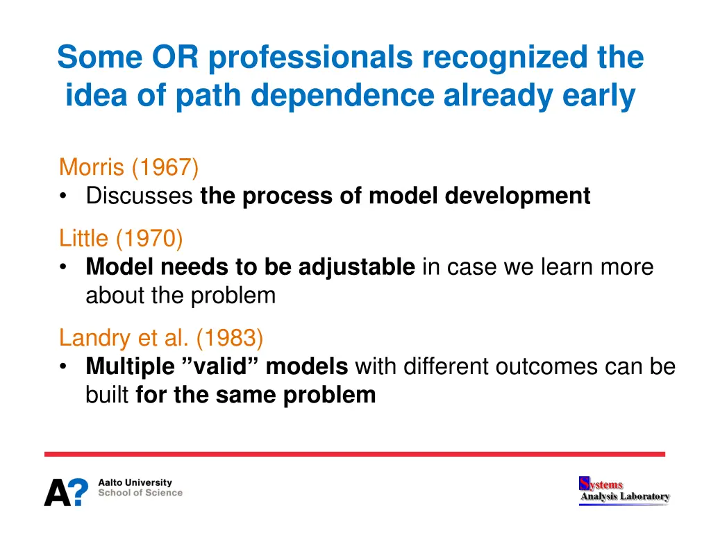 some or professionals recognized the idea of path