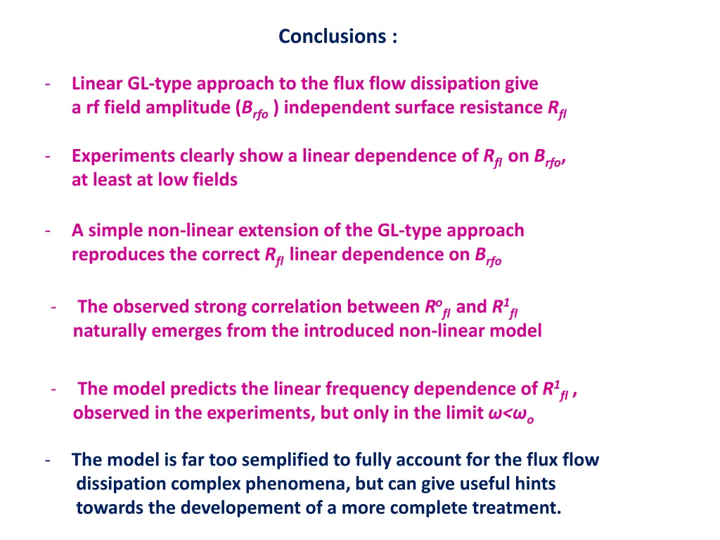 conclusions