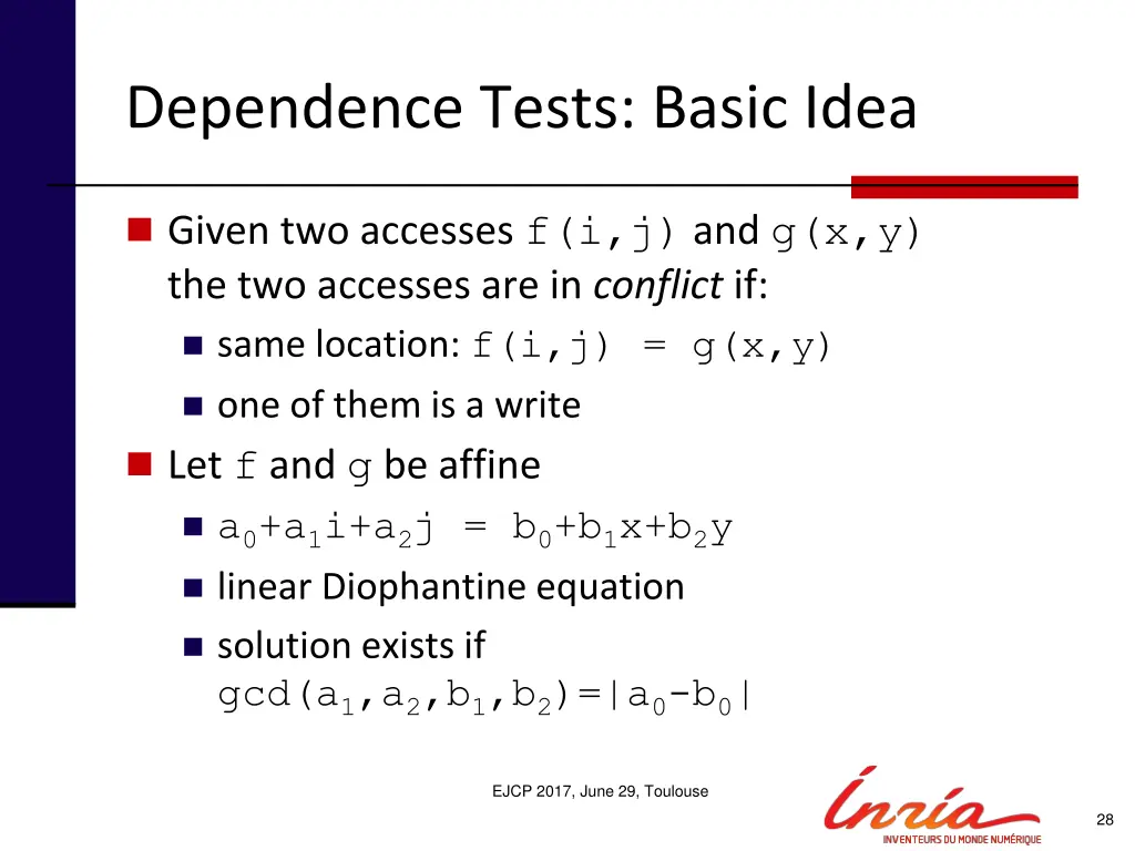 dependence tests basic idea