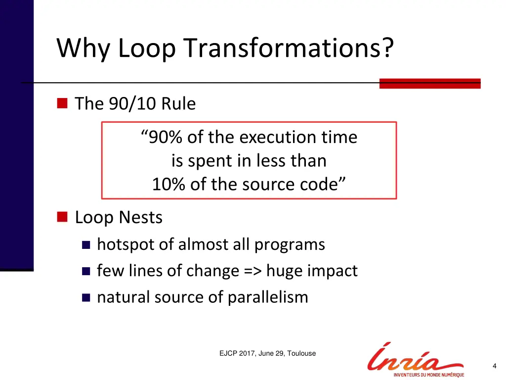 why loop transformations