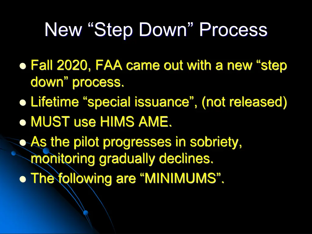 new step down process