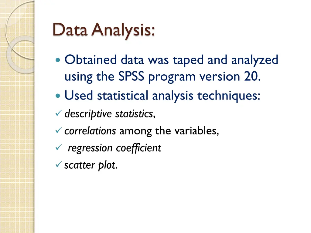 data analysis