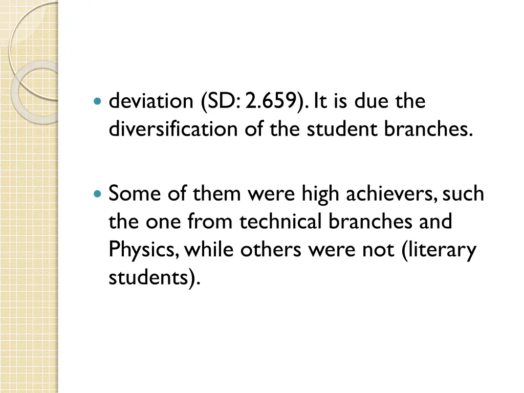 deviation sd 2 659 it is due the diversification
