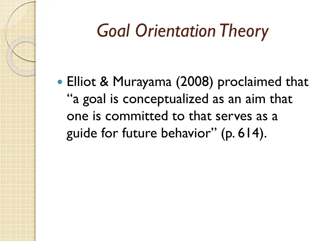goal orientation theory