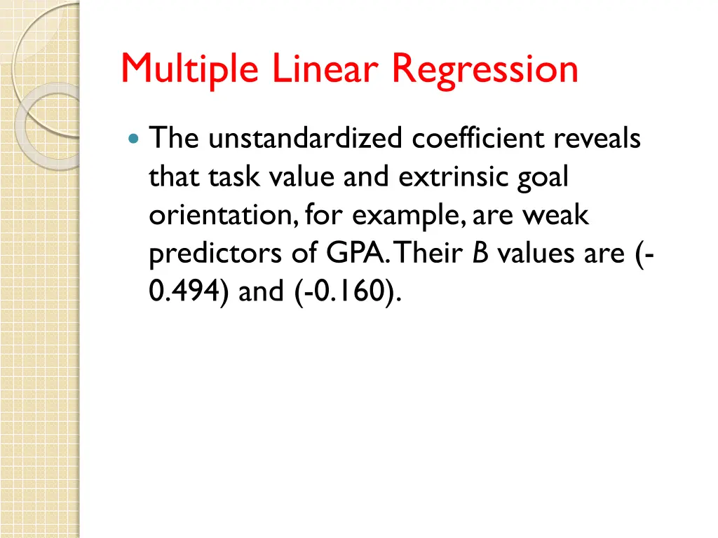 multiple linear regression