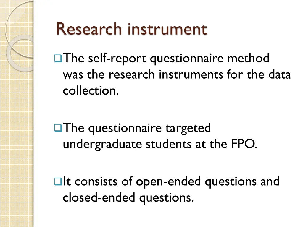 research instrument