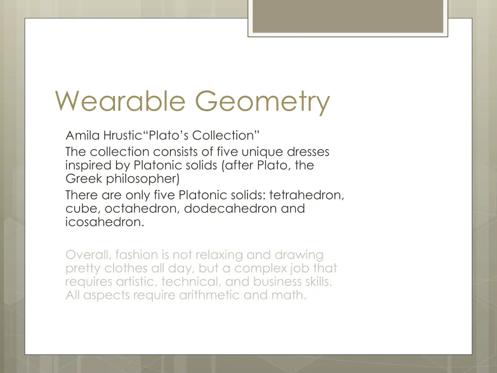 wearable geometry