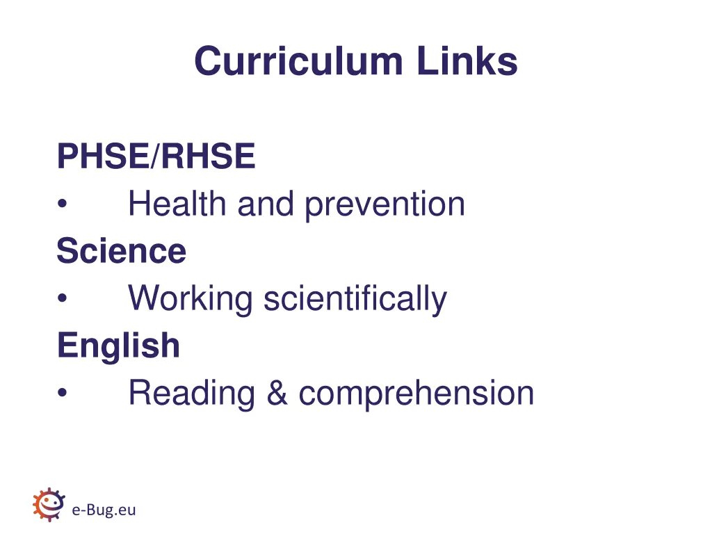 curriculum links
