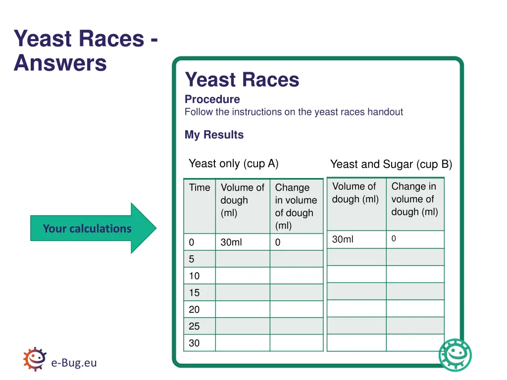 yeast races answers