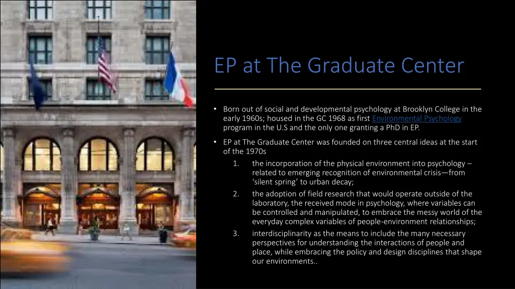 ep at the graduate center