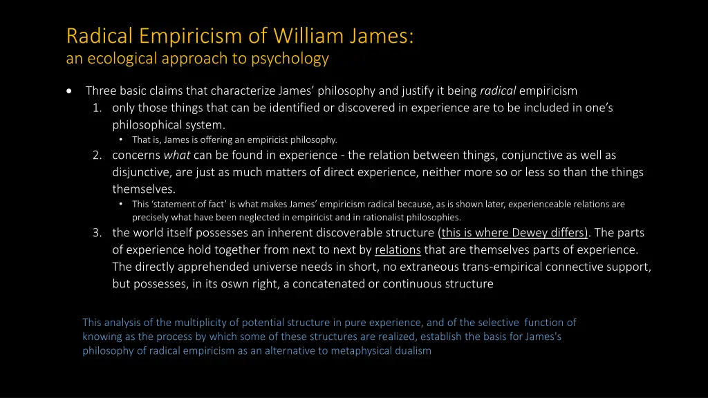 radical empiricism of william james an ecological 1
