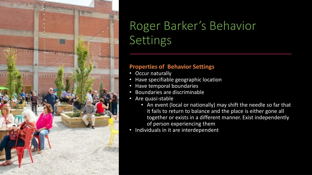 roger barker s behavior settings