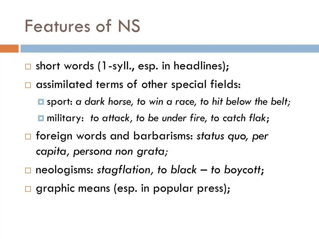 features of ns 2