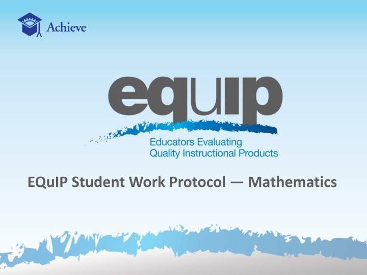 equip student work protocol mathematics