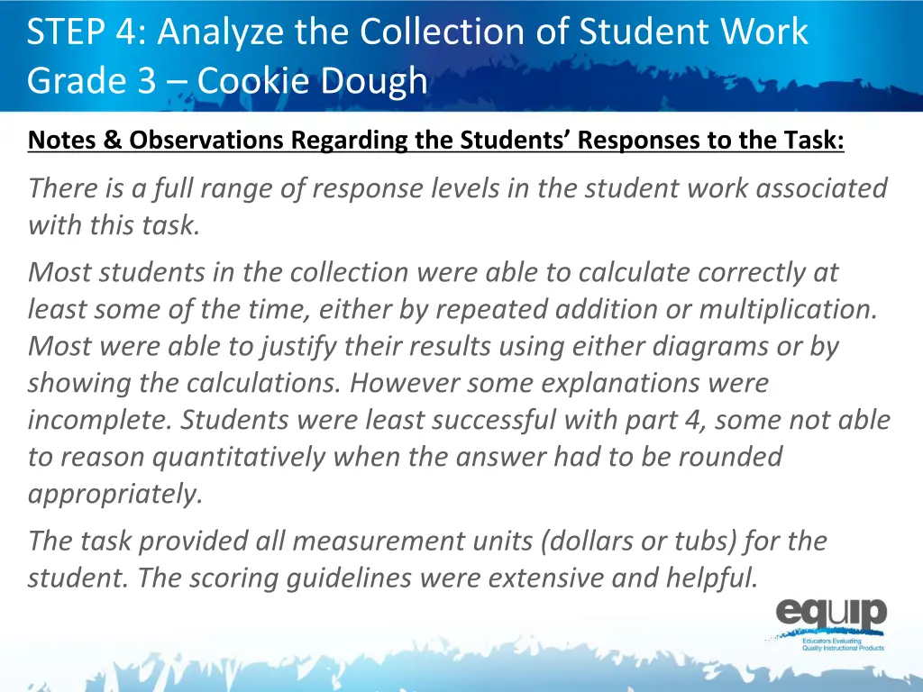 step 4 analyze the collection of student work 2