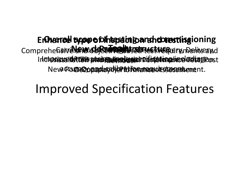 overall scope of testing and commissioning
