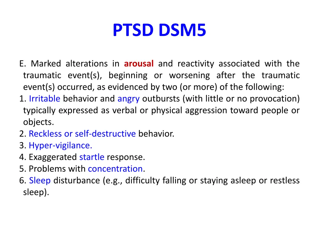 ptsd dsm5 4