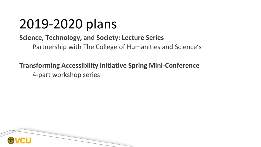 2019 2020 plans science technology and society