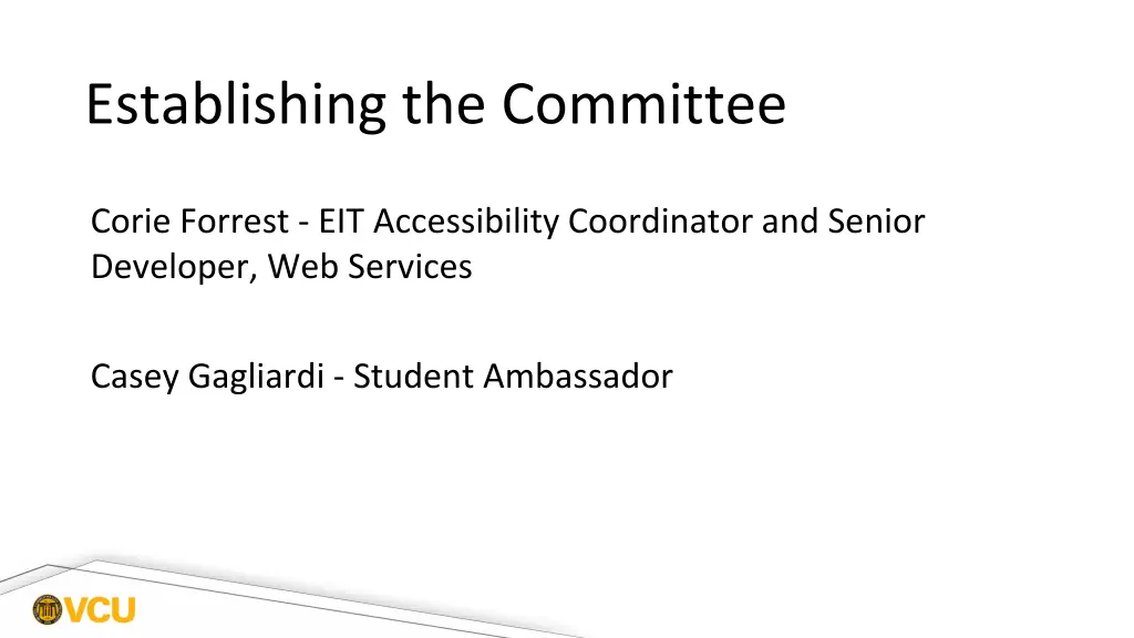 establishing the committee 1