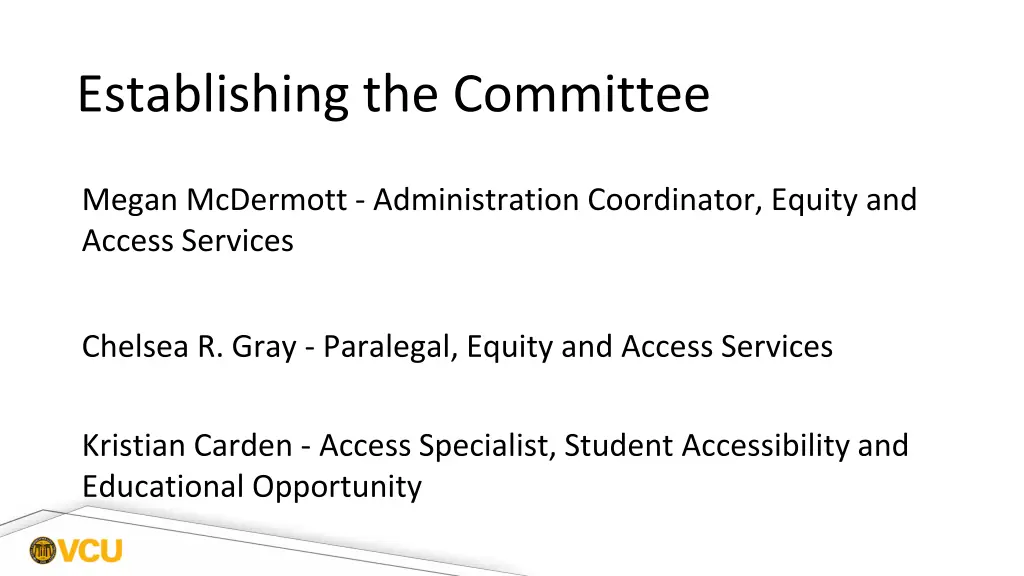establishing the committee