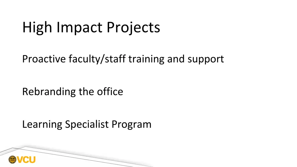 high impact projects 1