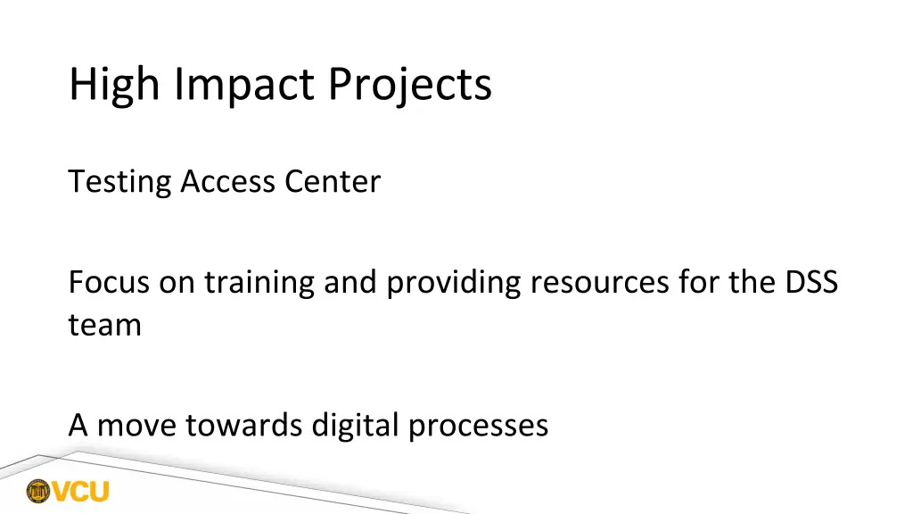 high impact projects