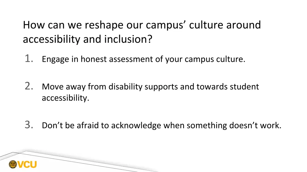 how can we reshape our campus culture around