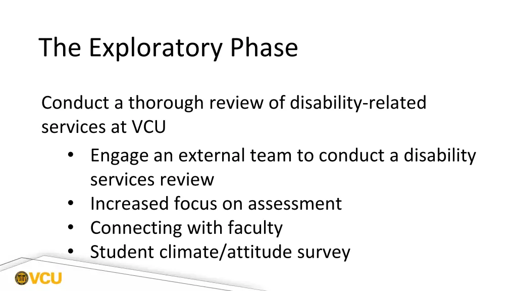 the exploratory phase