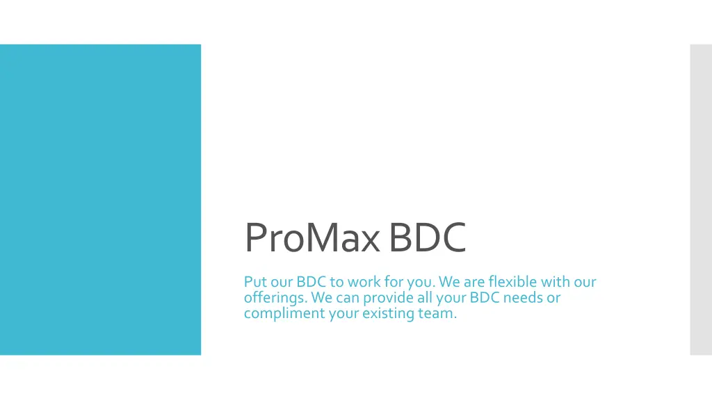promax bdc