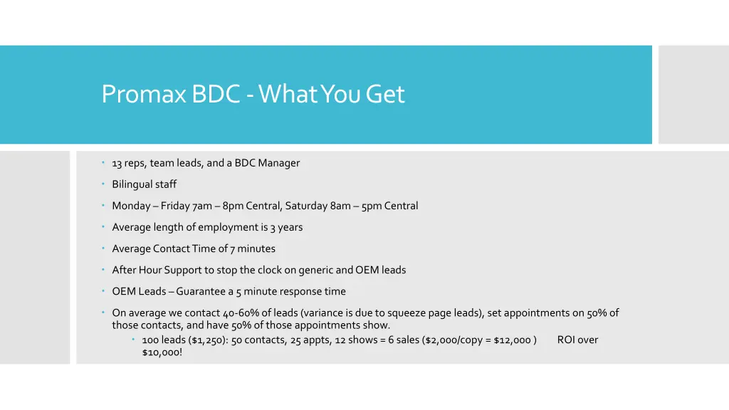 promax bdc what you get
