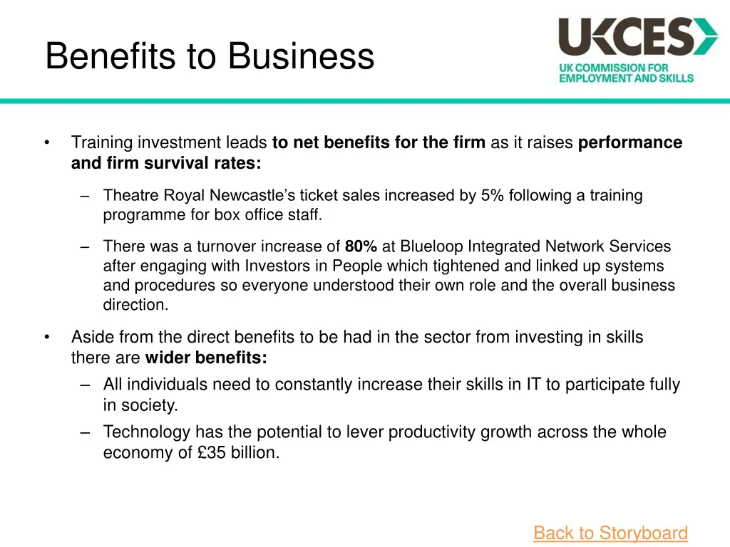 benefits to business