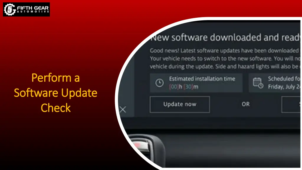 perform a perform a software update software