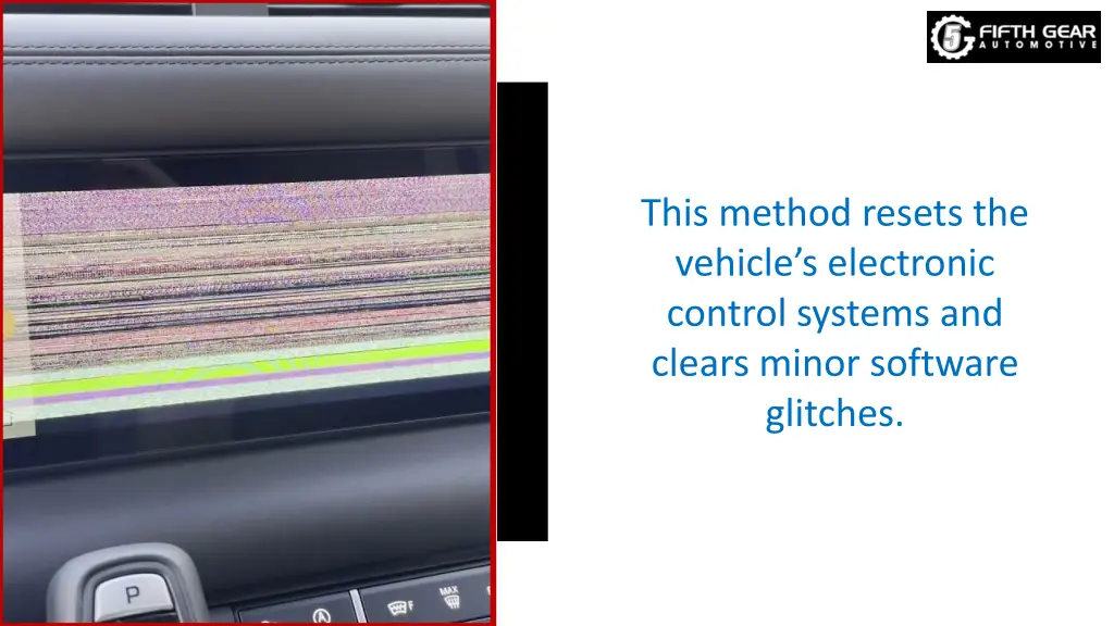 this method resets the vehicle s electronic
