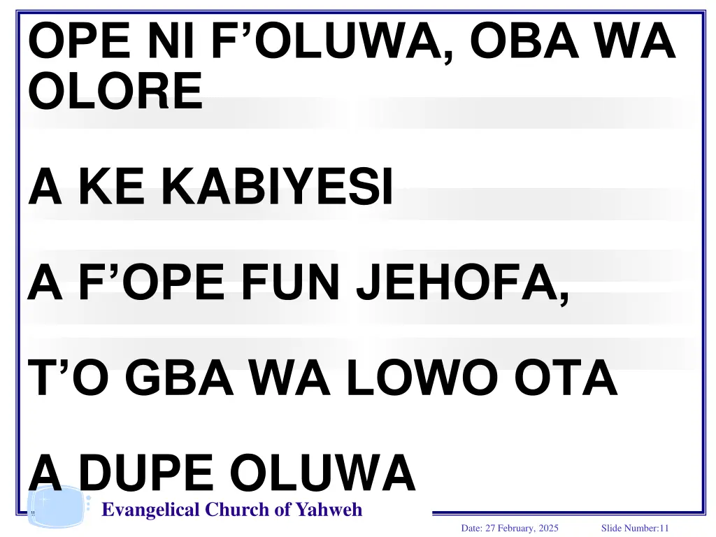 ope ni f oluwa oba wa olore 4