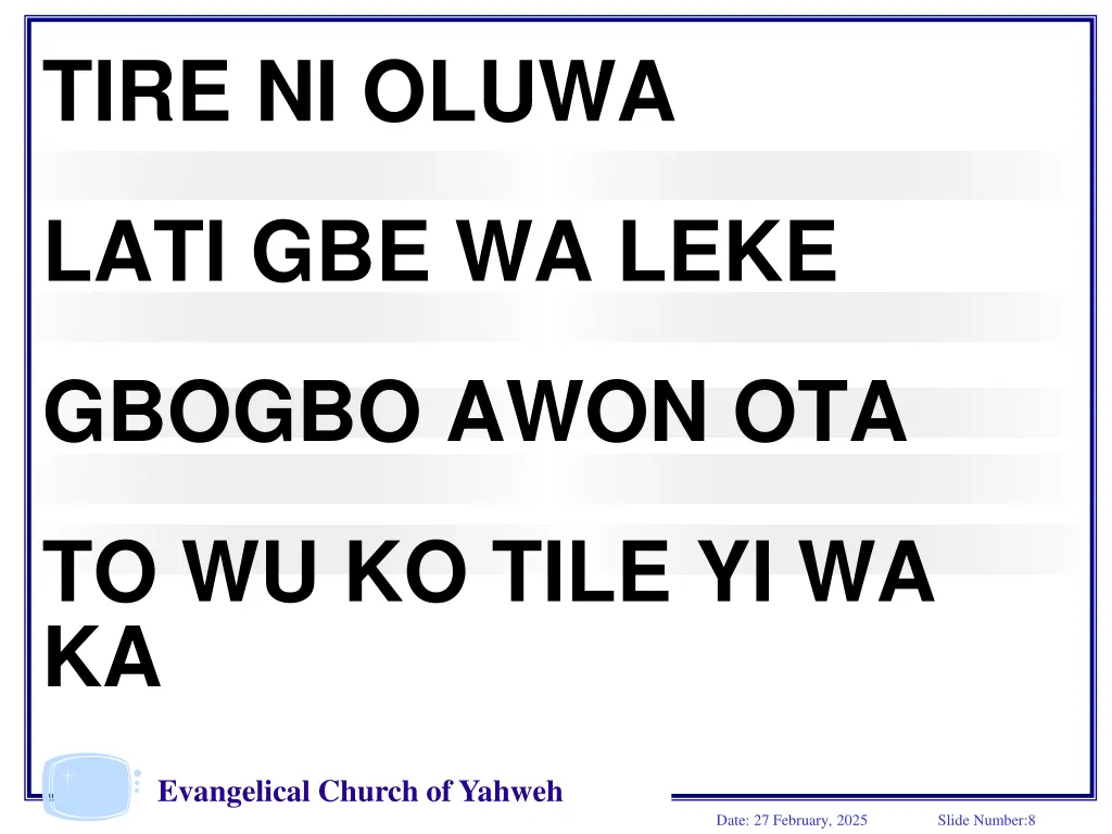 tire ni oluwa