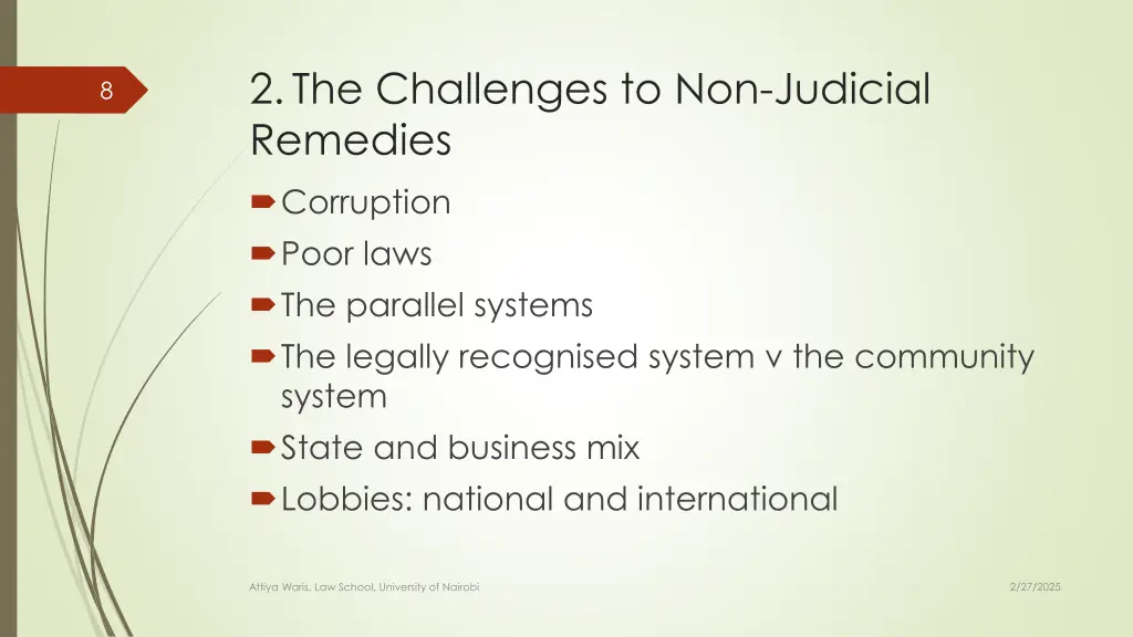 2 the challenges to non judicial remedies