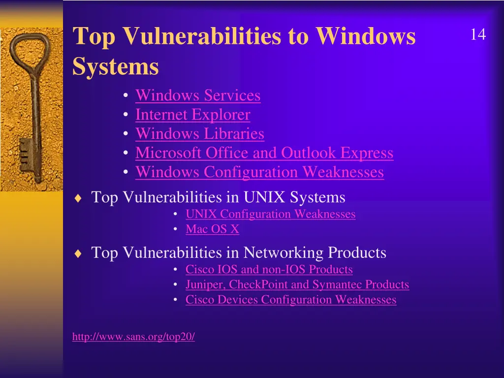 top vulnerabilities to windows systems windows