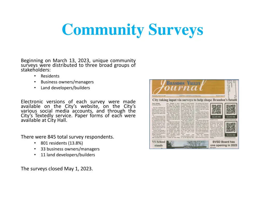 community surveys